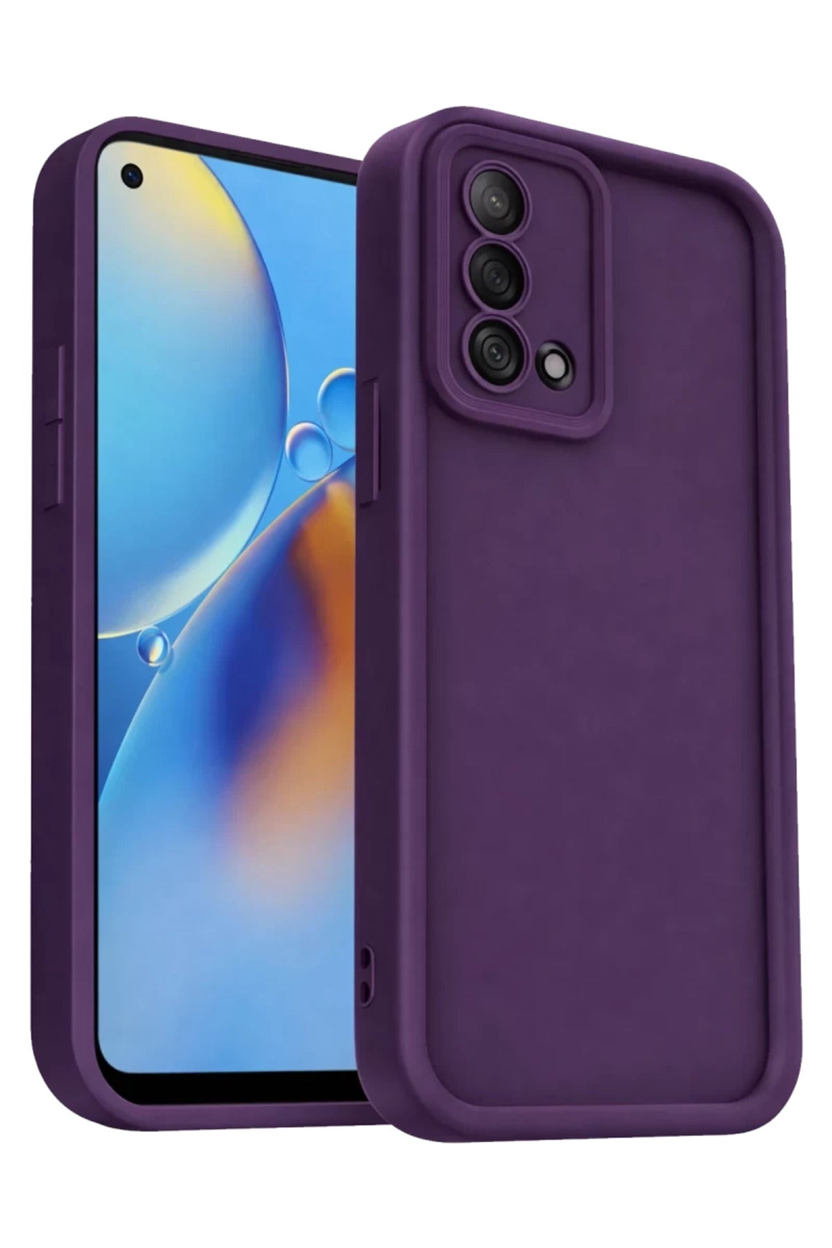 Oppo A74 4G Uyumlu Kılıf Viera Silikon - Mürdüm