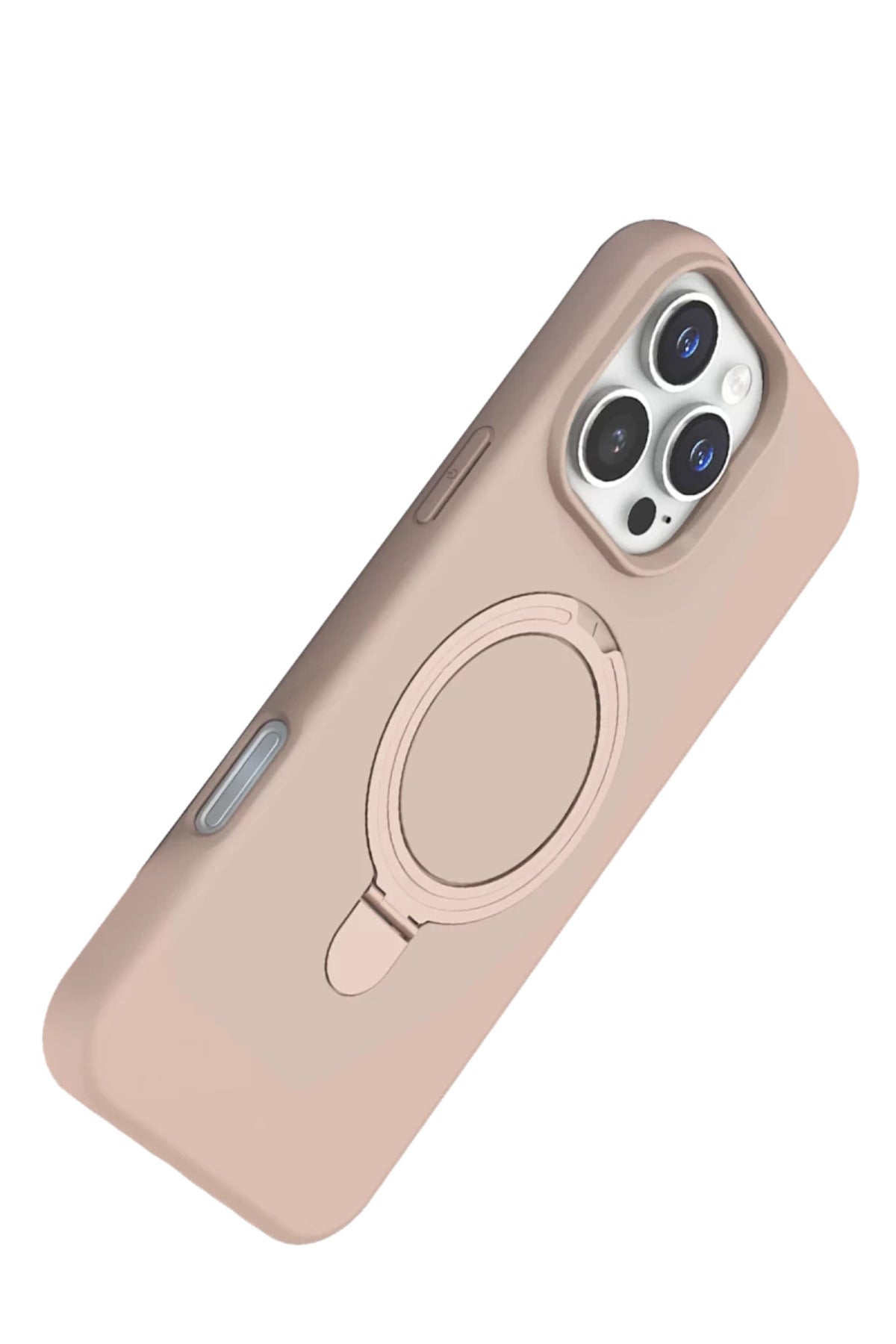 Apple iPhone 16 Pro Max Uyumlu Regal Magsafe Standlı Kapak - Çöl Titanyum