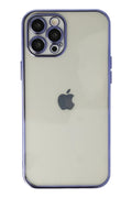 Apple iPhone 12 Pro Uyumlu Kılıf Lensli Silikon - Mor
