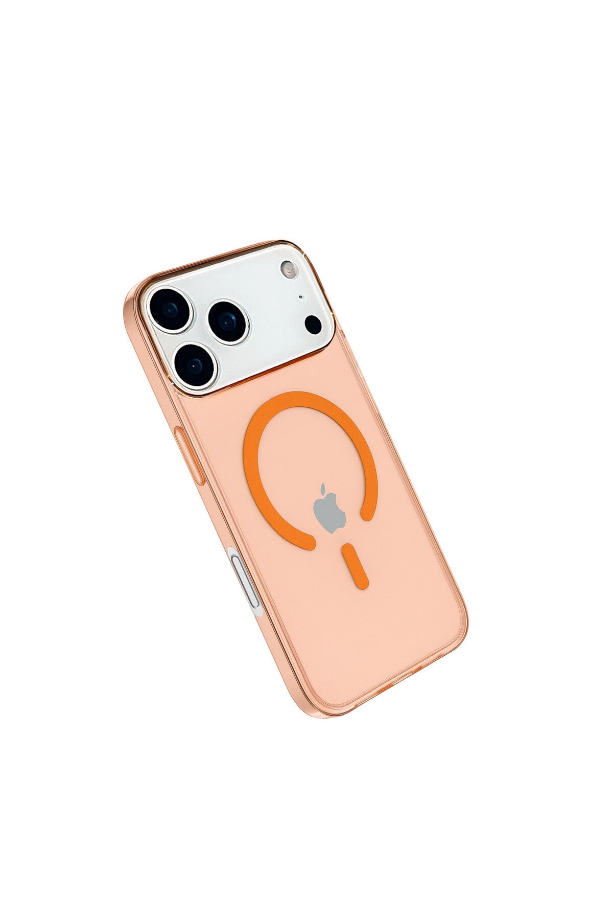 Apple iPhone 17 Pro Max Uyumlu Kılıf Pc Real Magsafe Kapak - Turuncu