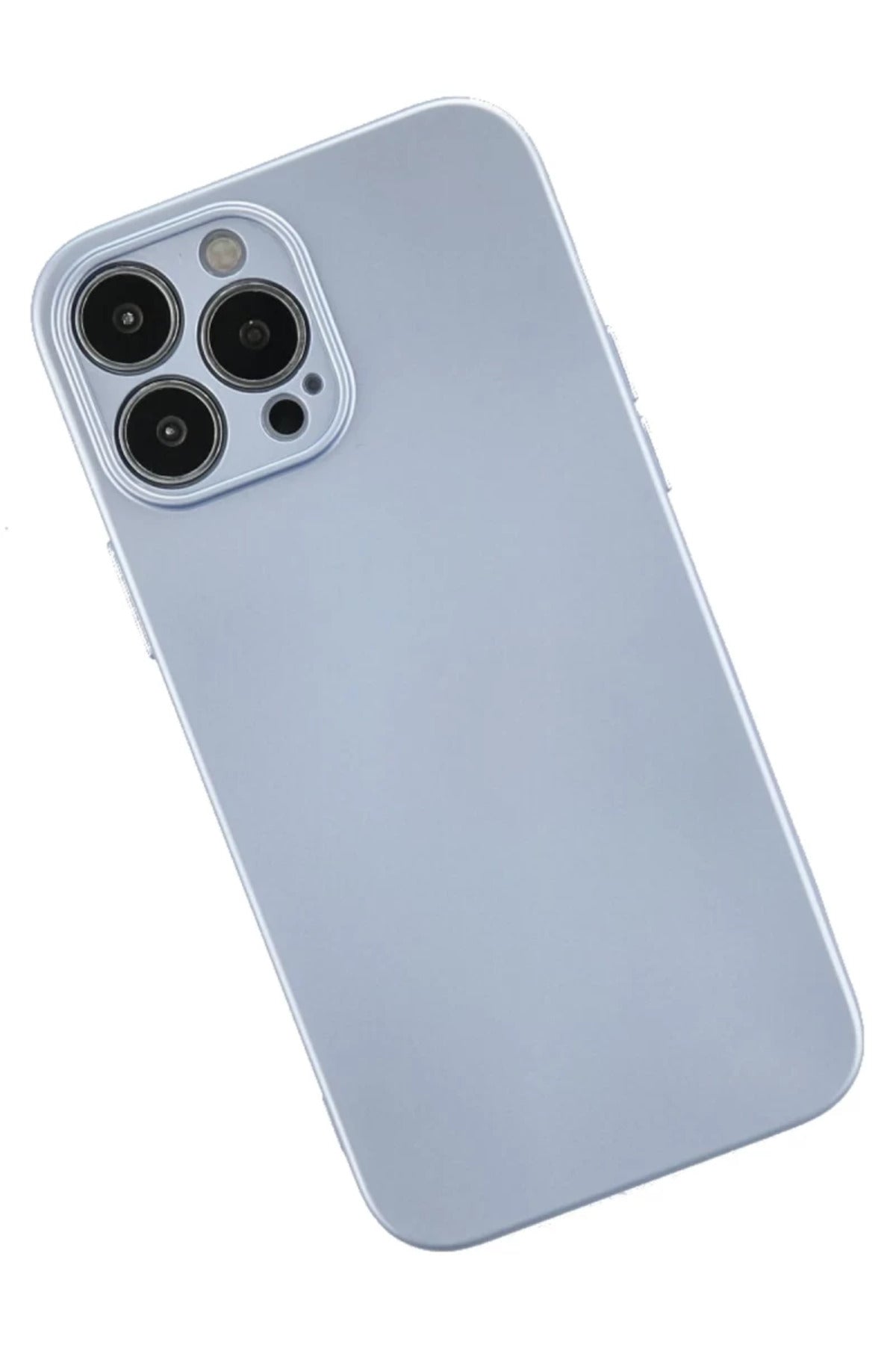 Apple iPhone 13 Pro Uyumlu Kılıf Nano içi Kadife Silikon - Sky Blue