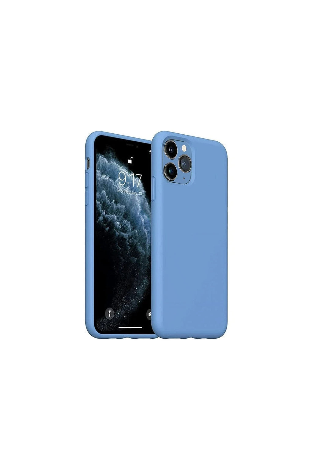 Apple iPhone 11 Pro Max Uyumlu Kılıf Nano içi Kadife Silikon - Mavi