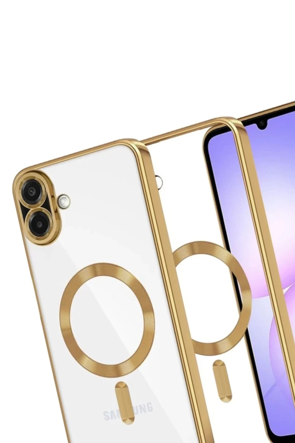 Samsung Galaxy A07 4G Uyumlu Kross Magneticsafe Kapak - Gold