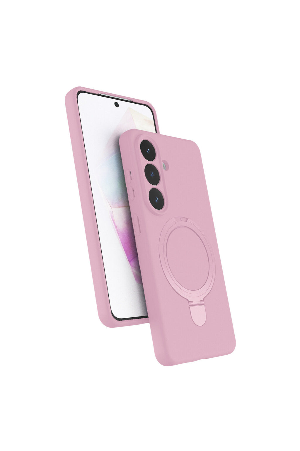 Samsung Galaxy S26 Plus Uyumlu Regal Magsafe Standlı Kapak - Açık Pembe