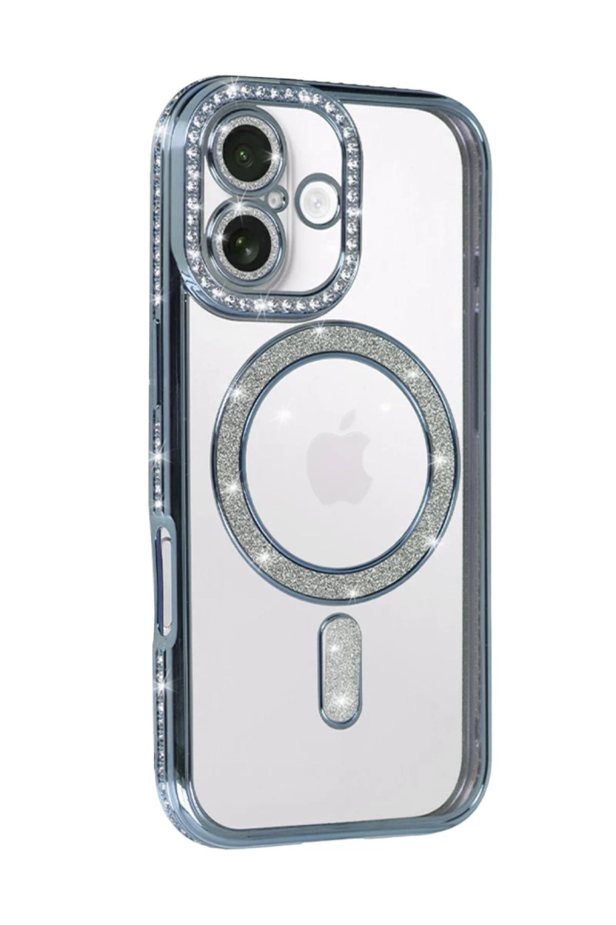 Apple iPhone 17 Uyumlu Joke Simli Magneticsafe Kılıf - Mavi