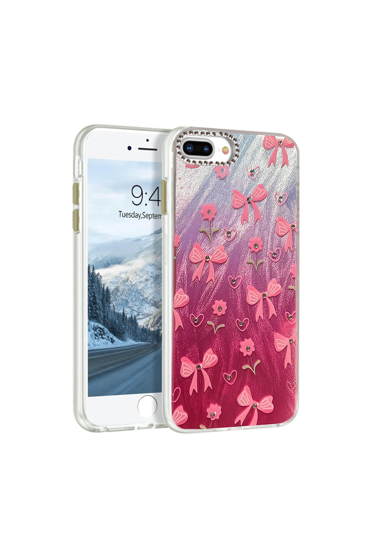 Apple iPhone 7 Plus Uyumlu Kılıf Blade Aynalı Desenli Kapak - Desen 3