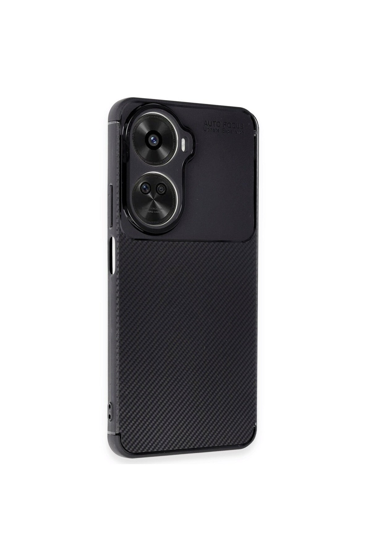 Huawei Nova 12 SE Uyumlu Kılıf Auto Focus Karbon Kapak - Siyah