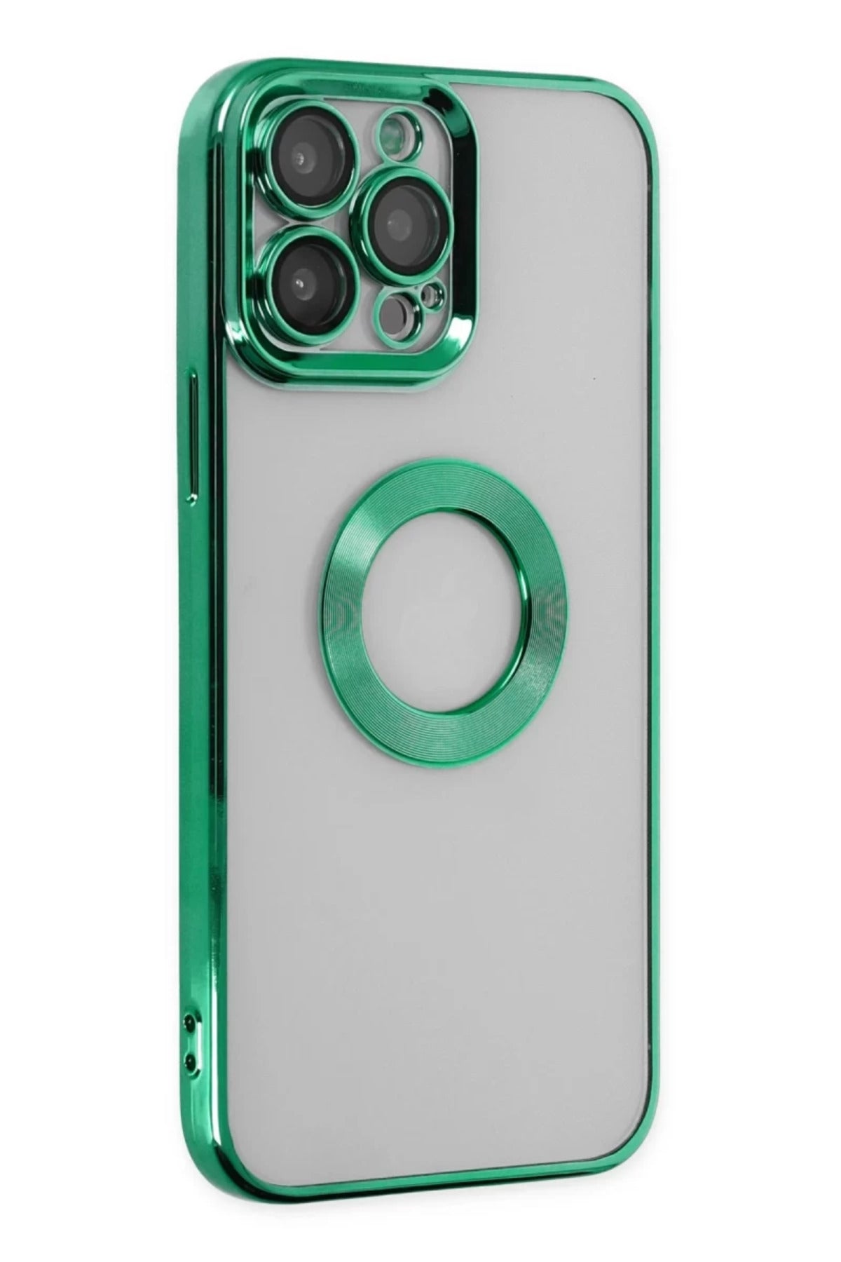 Apple iPhone 14 Pro Max Uyumlu Kılıf Slot Silikon - Köknar Yeşili