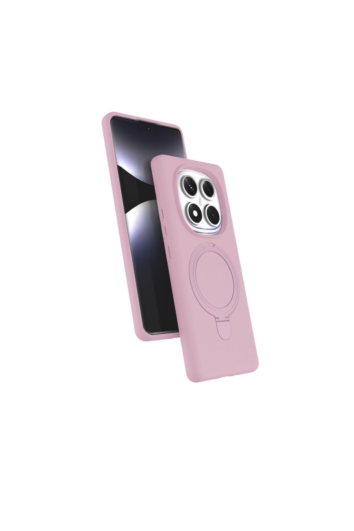 Xiaomi Redmi Note 14 Pro 5G Uyumlu Regal Magsafe Standlı Kapak - Açık Pembe