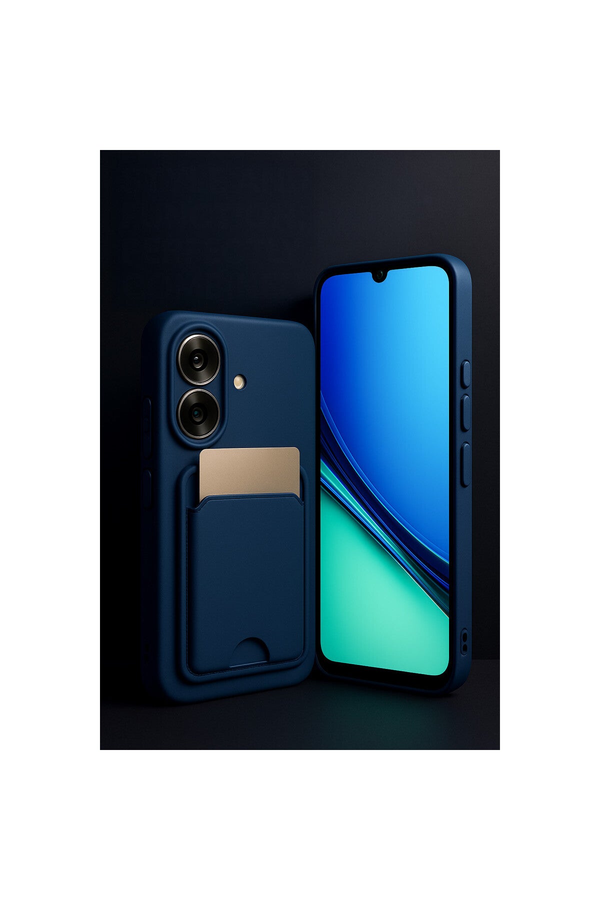 Realme Note 60 Uyumlu Kelvin Kartvizitli Silikon - Siyah