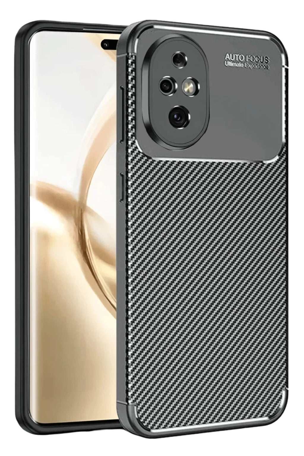 Honor 200 Uyumlu Kılıf Auto Focus Karbon Kapak - Siyah