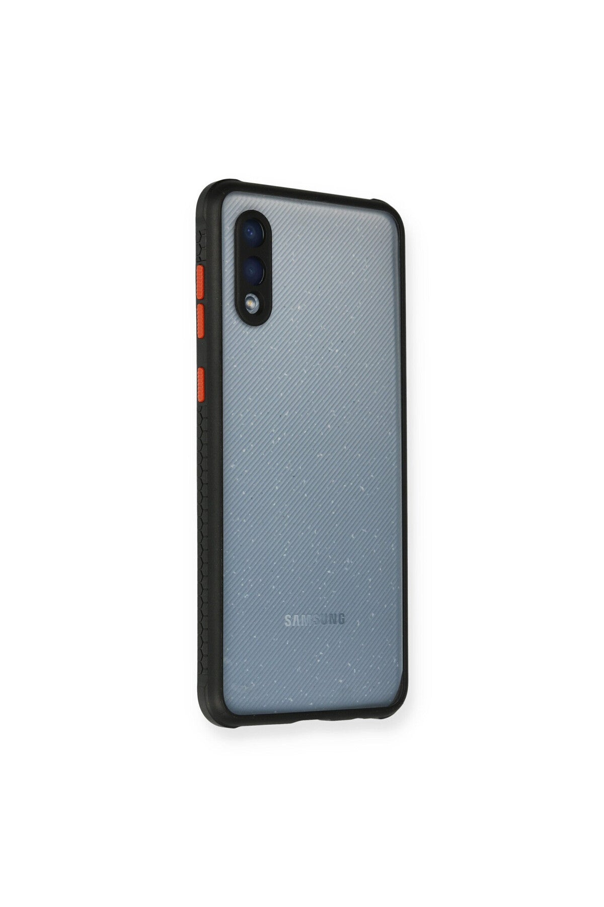 Samsung Galaxy A02 Uyumlu Kılıf Miami Şeffaf Silikon - Siyah