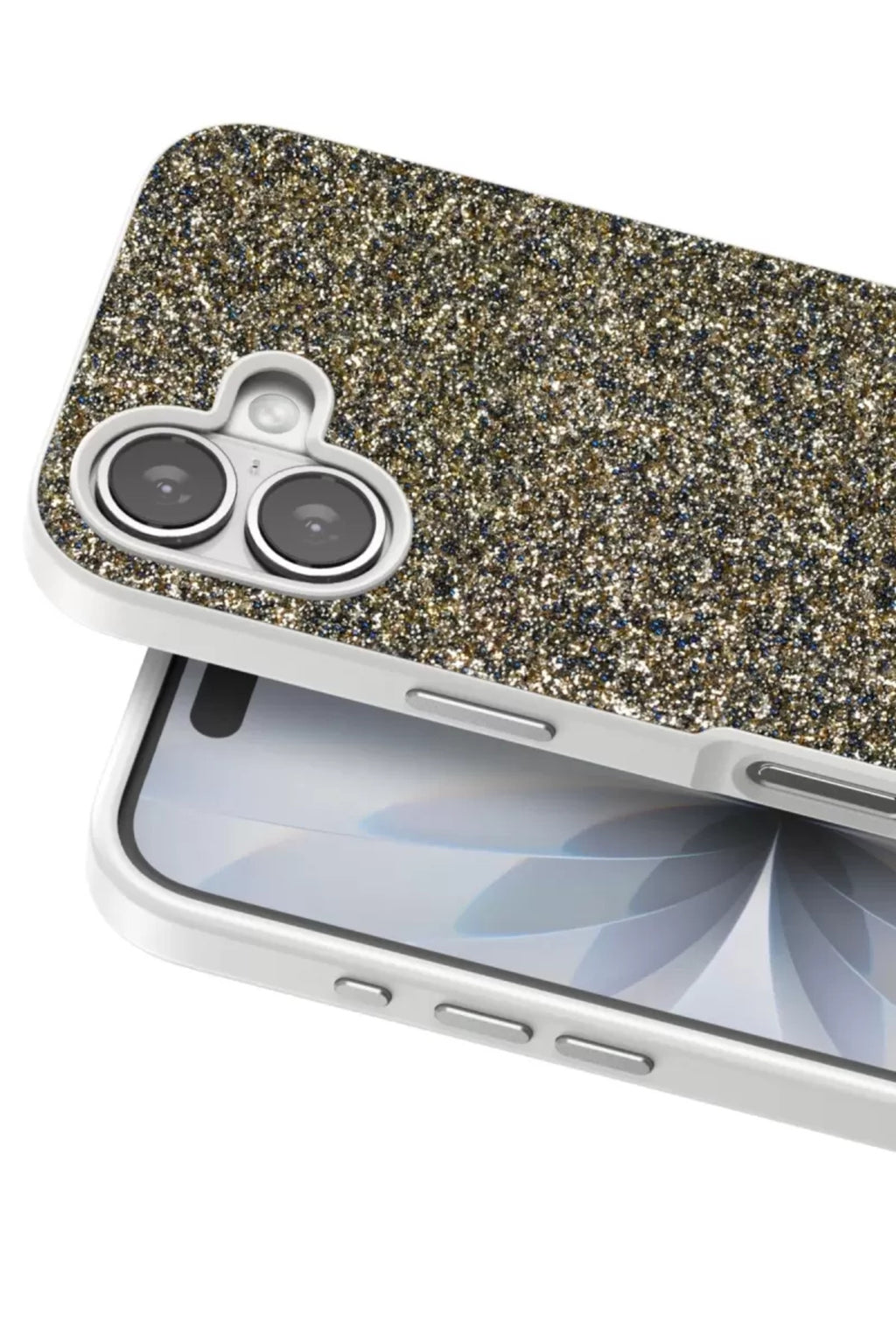 Onegif Apple iPhone 17 Uyumlu Bright Simli Kapak - Çöl Titanyum