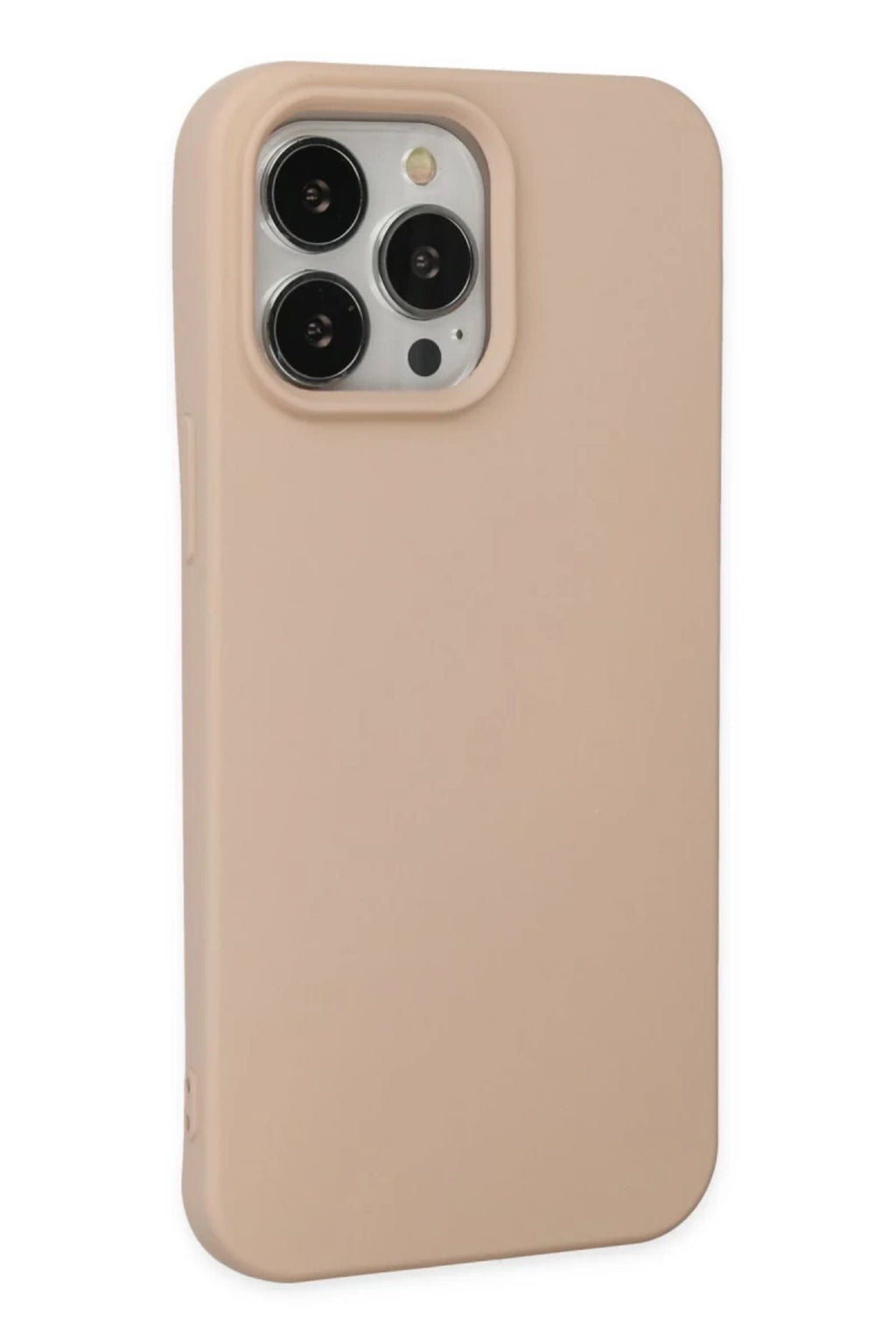 Apple iPhone 14 Pro Uyumlu Kılıf Nano içi Kadife Silikon - Pudra