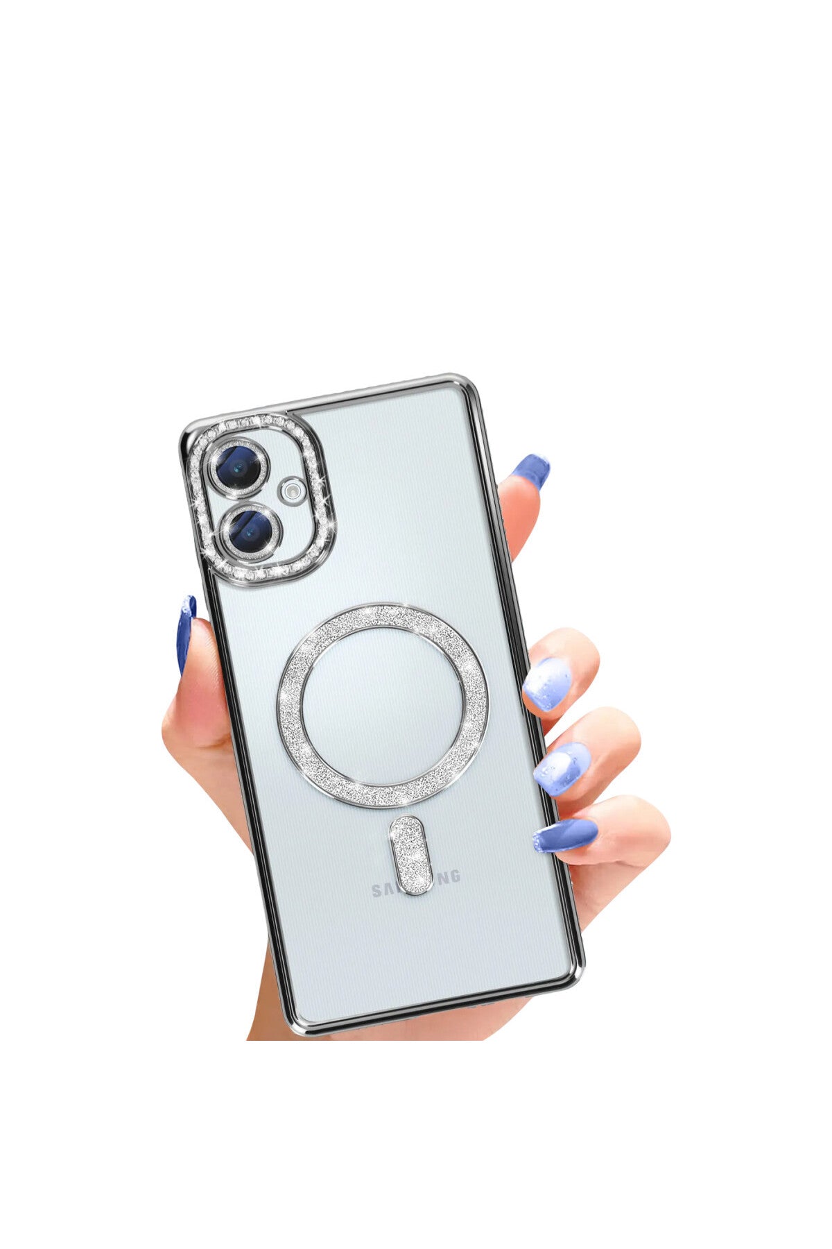 Samsung Galaxy A06 Uyumlu Joke Simli Magneticsafe Kılıf - Siyah