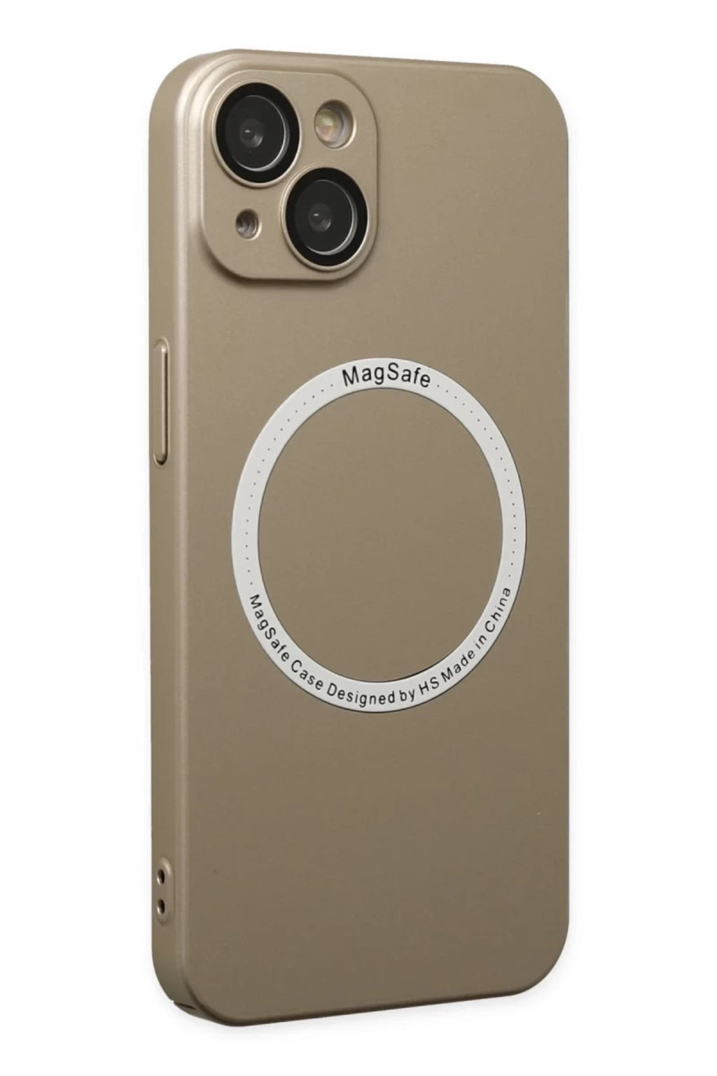 Apple iPhone 14 Plus Uyumlu Kılıf Jack Magneticsafe Lens Silikon - Gold