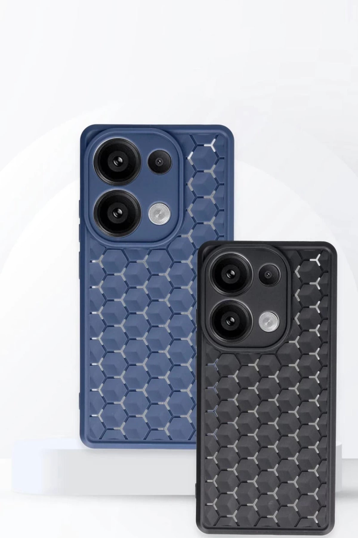 Xiaomi Redmi Note 13 Pro 5G Uyumlu Kılıf Petek Silikon Kapak - Lacivert