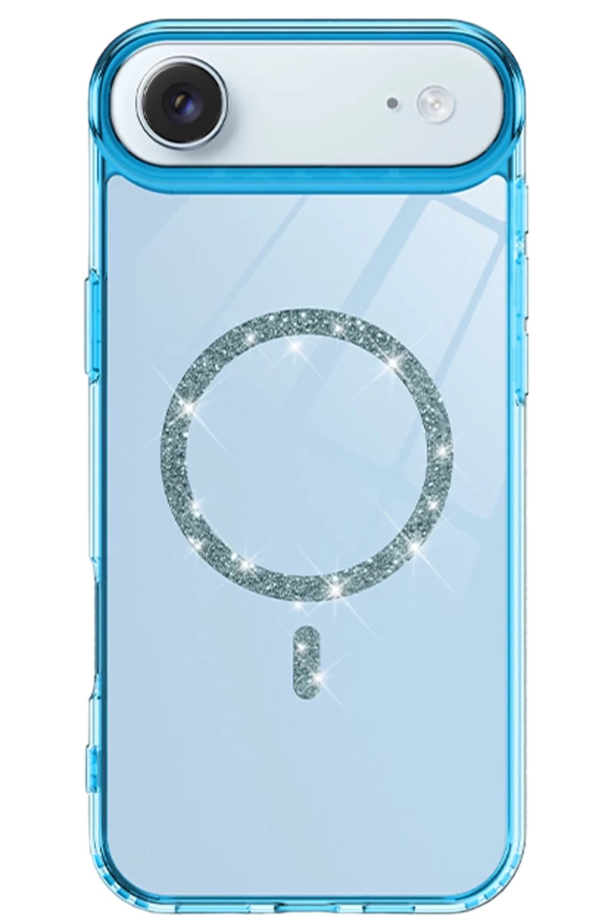Apple iPhone 17 Air Uyumlu Live Diamond Magsafe Kapak - Mavi