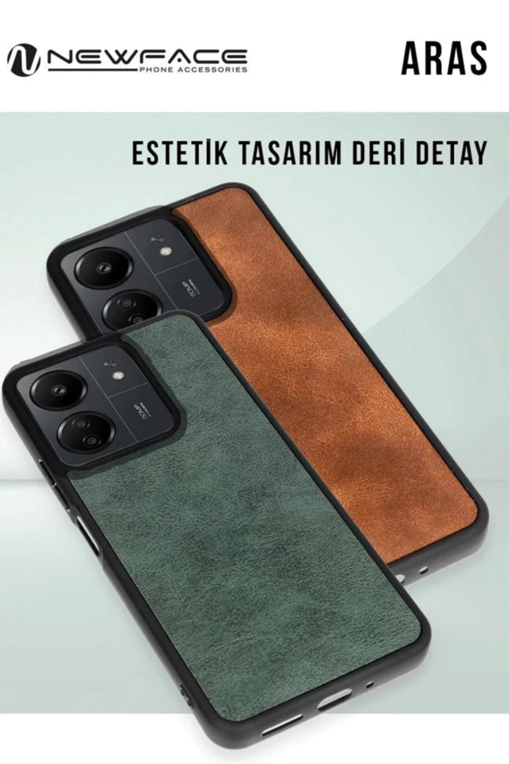 Samsung Galaxy A26 Uyumlu Kılıf Aras Deri Kapak - Taba