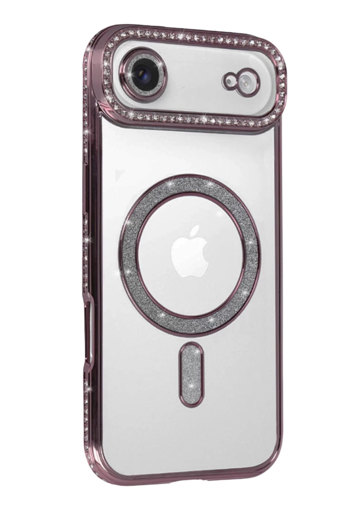 Apple iPhone 17 Air Uyumlu Joke Simli Magneticsafe Kılıf - Pembe