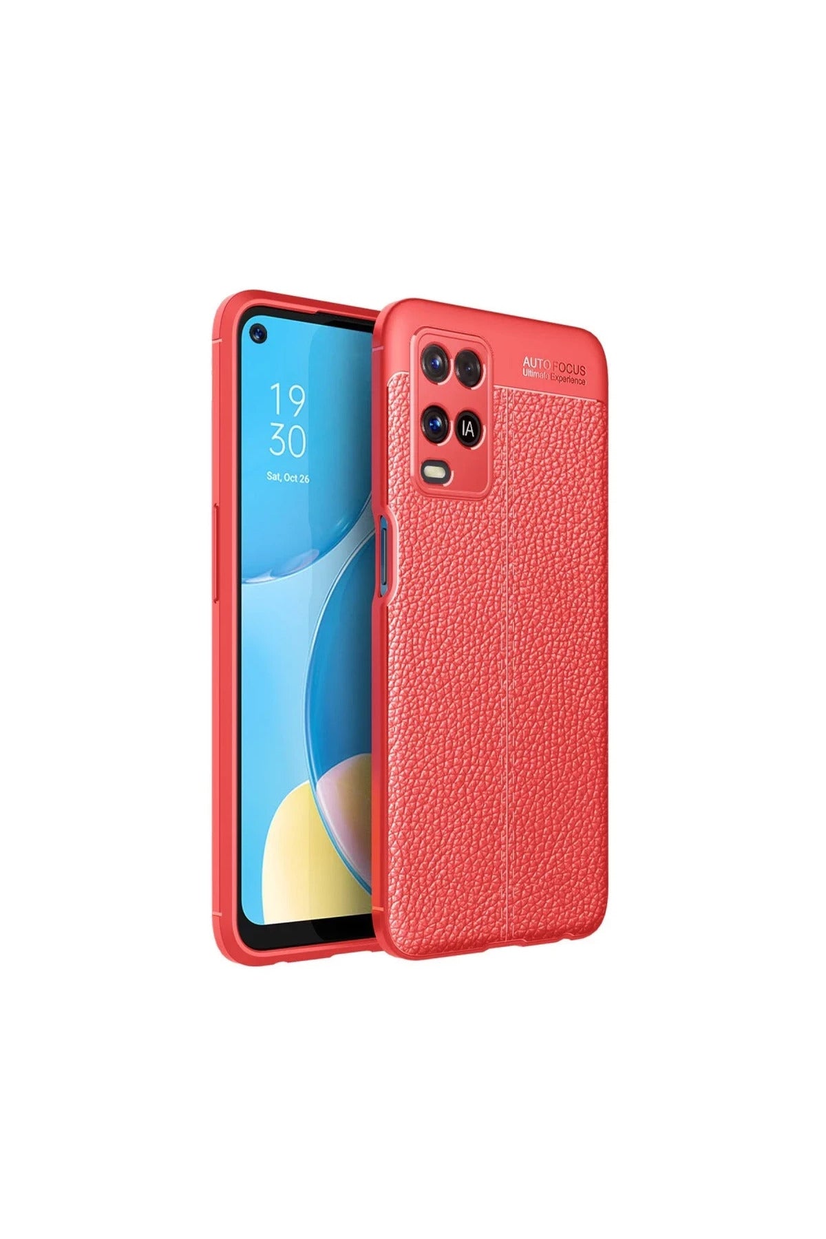 Oppo A54 4G Uyumlu Kılıf Auto Focus Kapak - Kırmızı