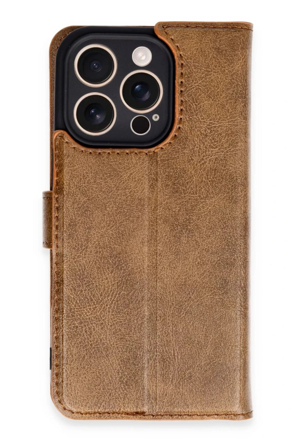 Apple iPhone 16 Pro Uyumlu Kılıf Trend S Plus Kapaklı Kılıf - Taba