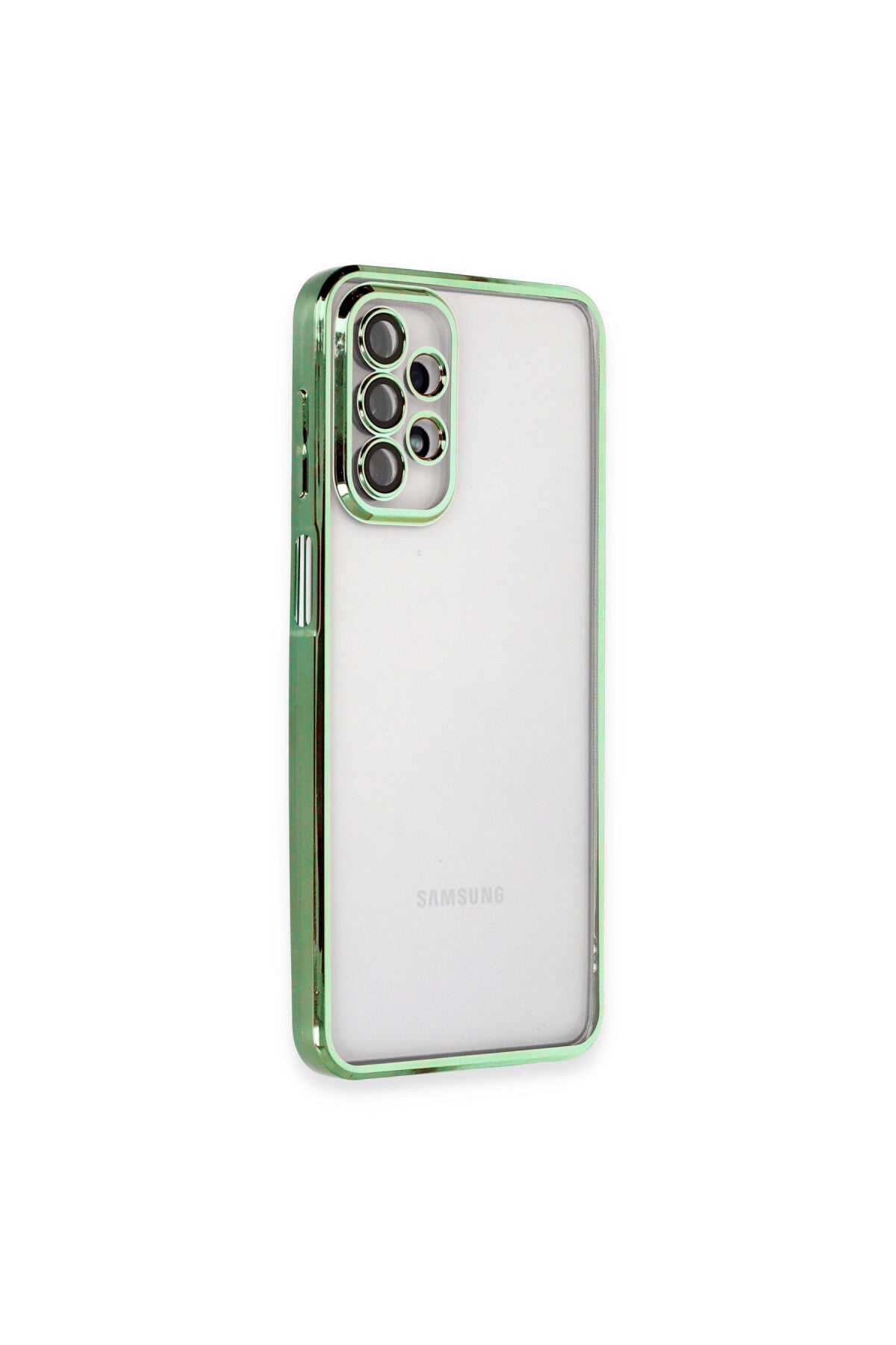 Samsung Galaxy A23 4G Uyumlu Kılıf Lensli Silikon - Yeşil
