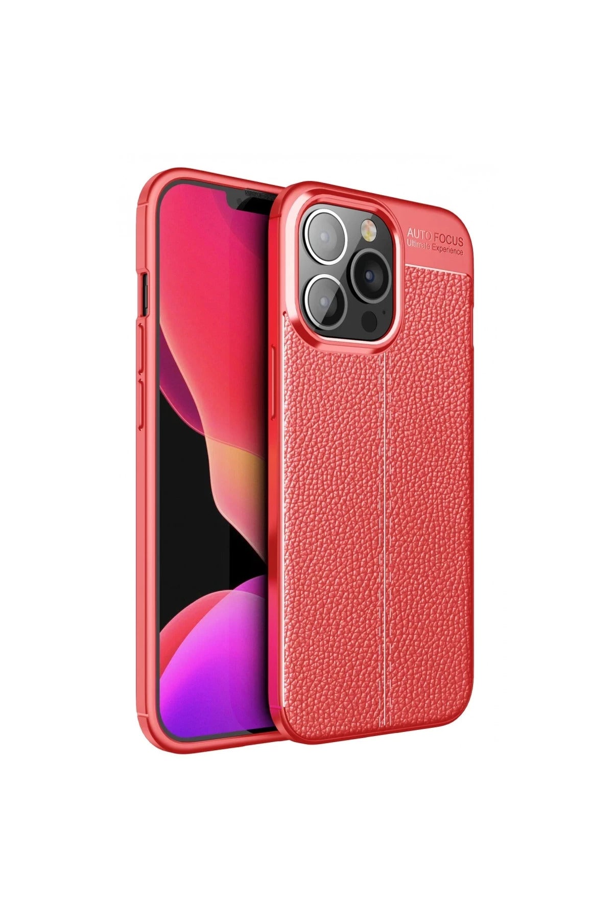 Apple iPhone 13 Pro Uyumlu Kılıf Auto Focus Kapak - Kırmızı