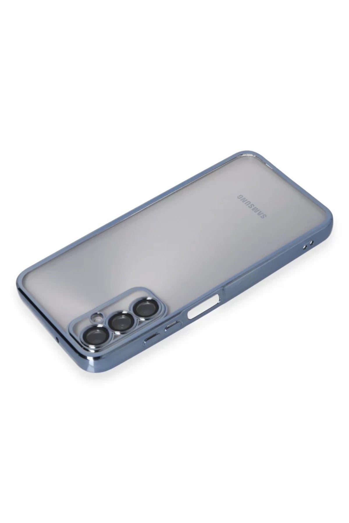 Samsung Galaxy A05S Uyumlu Kılıf Lensli Silikon - Açık Mavi