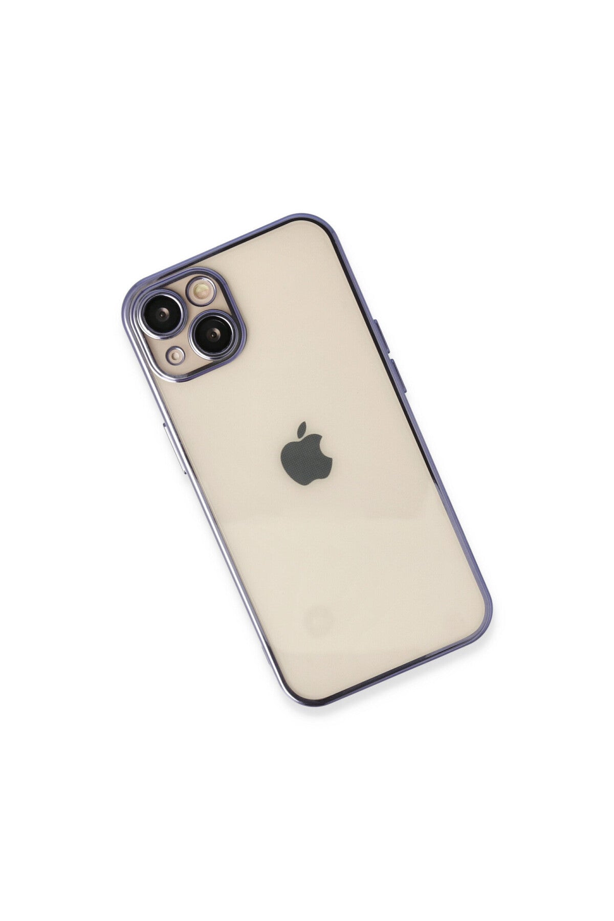 Apple iPhone 14 Uyumlu Kılıf Lensli Silikon - Mor