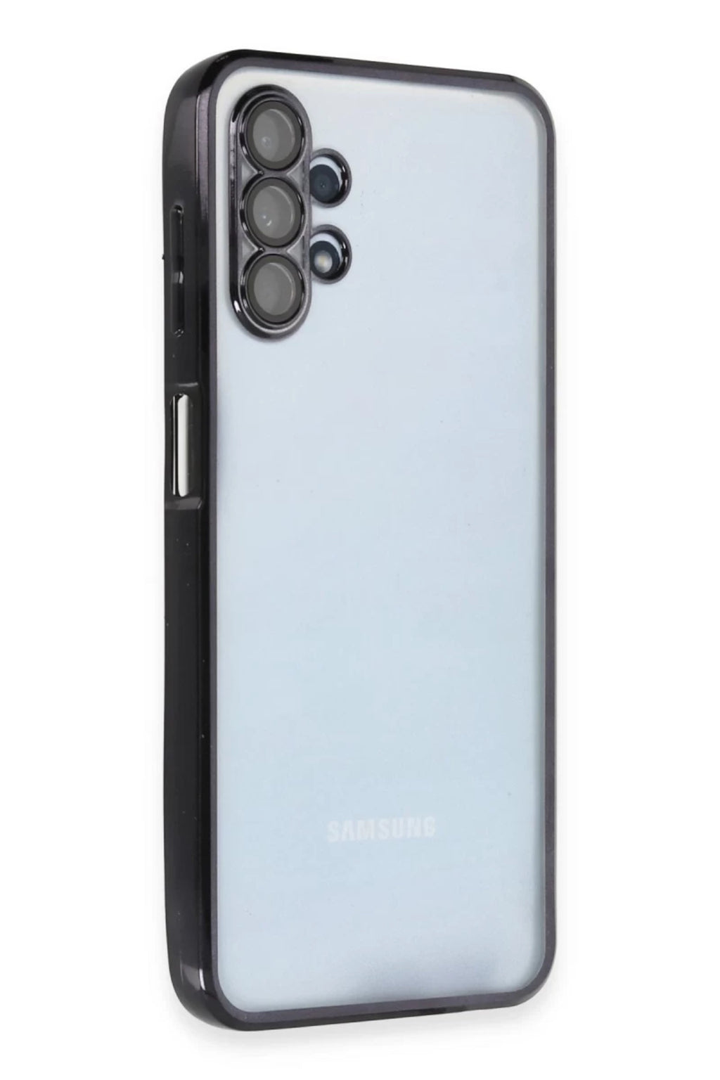 Samsung Galaxy A13 4G Uyumlu Kılıf Lensli Silikon - Siyah