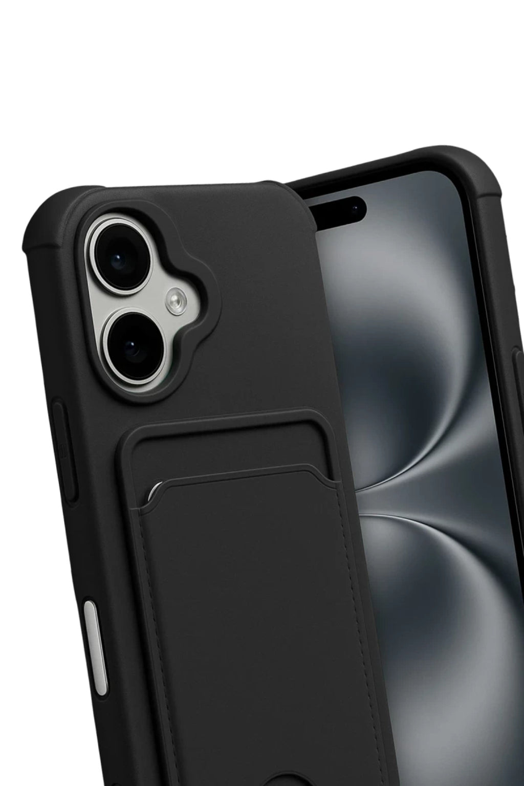 Apple iPhone 17 Uyumlu Kelvin Kartvizitli Silikon - Siyah