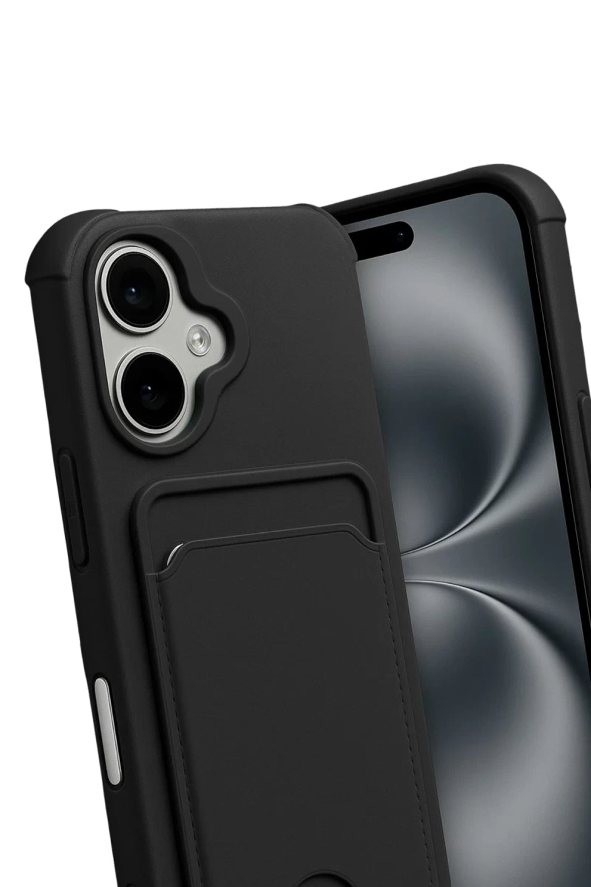 Apple iPhone 17 Uyumlu Kelvin Kartvizitli Silikon - Siyah