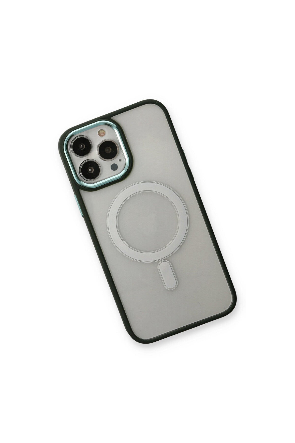 Apple iPhone 14 Pro Uyumlu Kılıf Room Magneticsafe Silikon - Köknar Yeşili