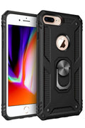 Apple iPhone 7 Plus Uyumlu Kılıf Sofya Yüzüklü Silikon Kapak - Siyah