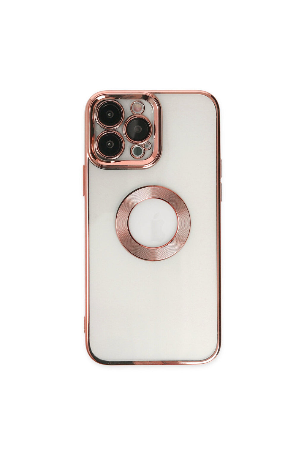 Apple iPhone 14 Pro Uyumlu Kılıf Slot Silikon - Rose Gold