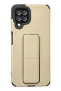 Samsung Galaxy A22 Uyumlu Kılıf Mega Standlı Silikon - Gold