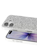 Onegif Apple iPhone 17 Uyumlu Bright Simli Kapak - Beyaz