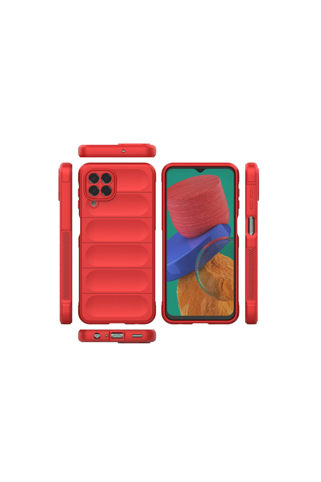 Samsung Galaxy M33 Uyumlu Kılıf Optimum Silikon - Kırmızı