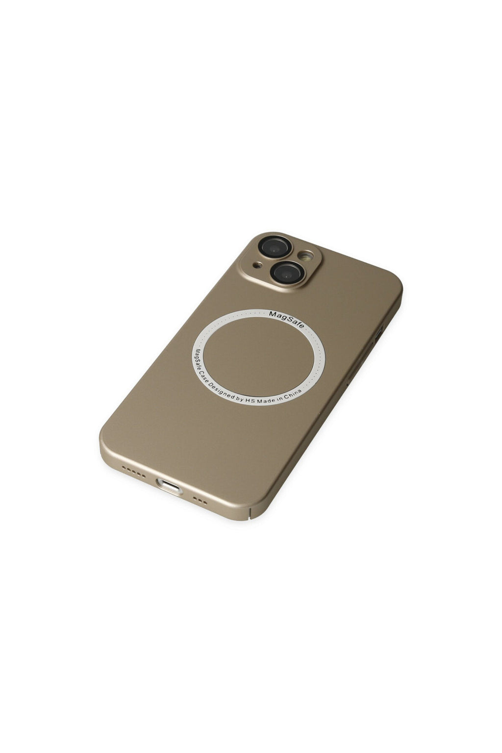 Apple iPhone 14 Plus Uyumlu Kılıf Jack Magneticsafe Lens Silikon - Gold