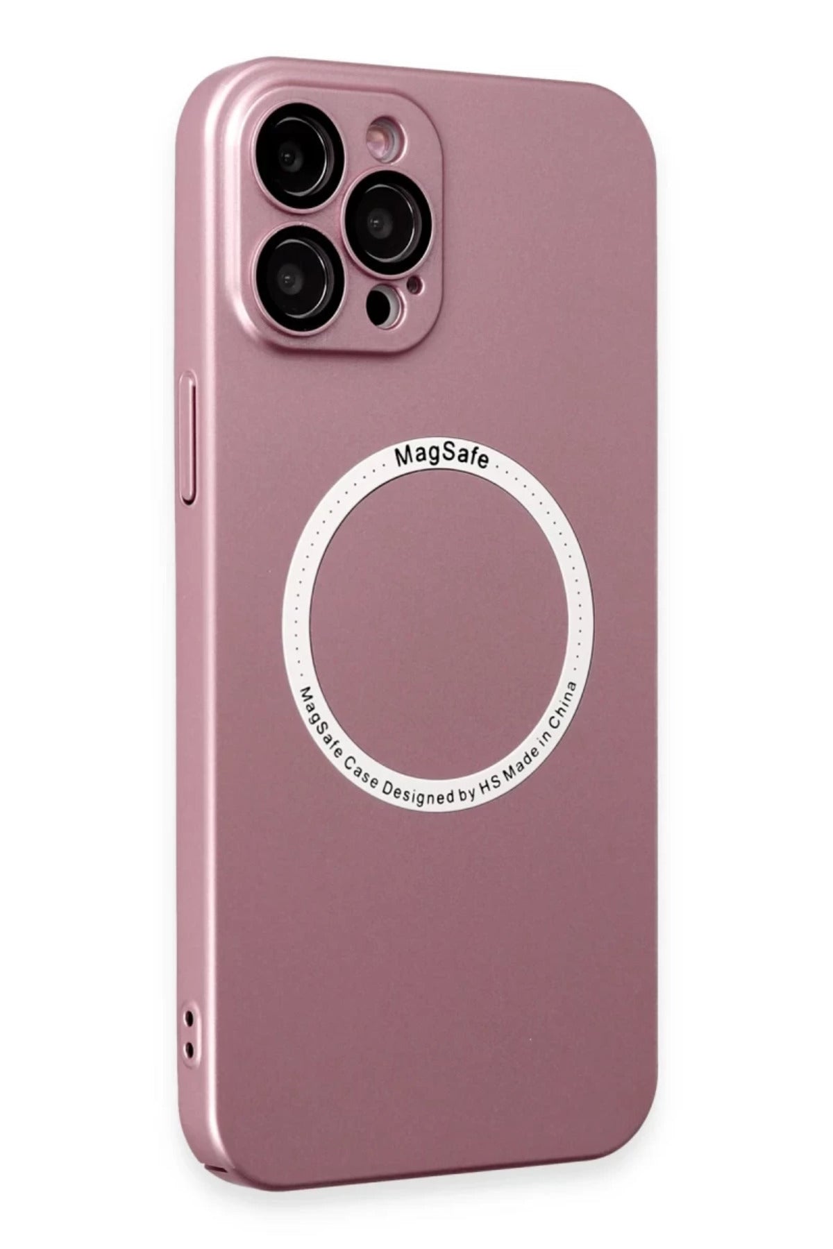 Apple iPhone 12 Pro Uyumlu Kılıf Jack Magneticsafe Lens Silikon - Rose Gold