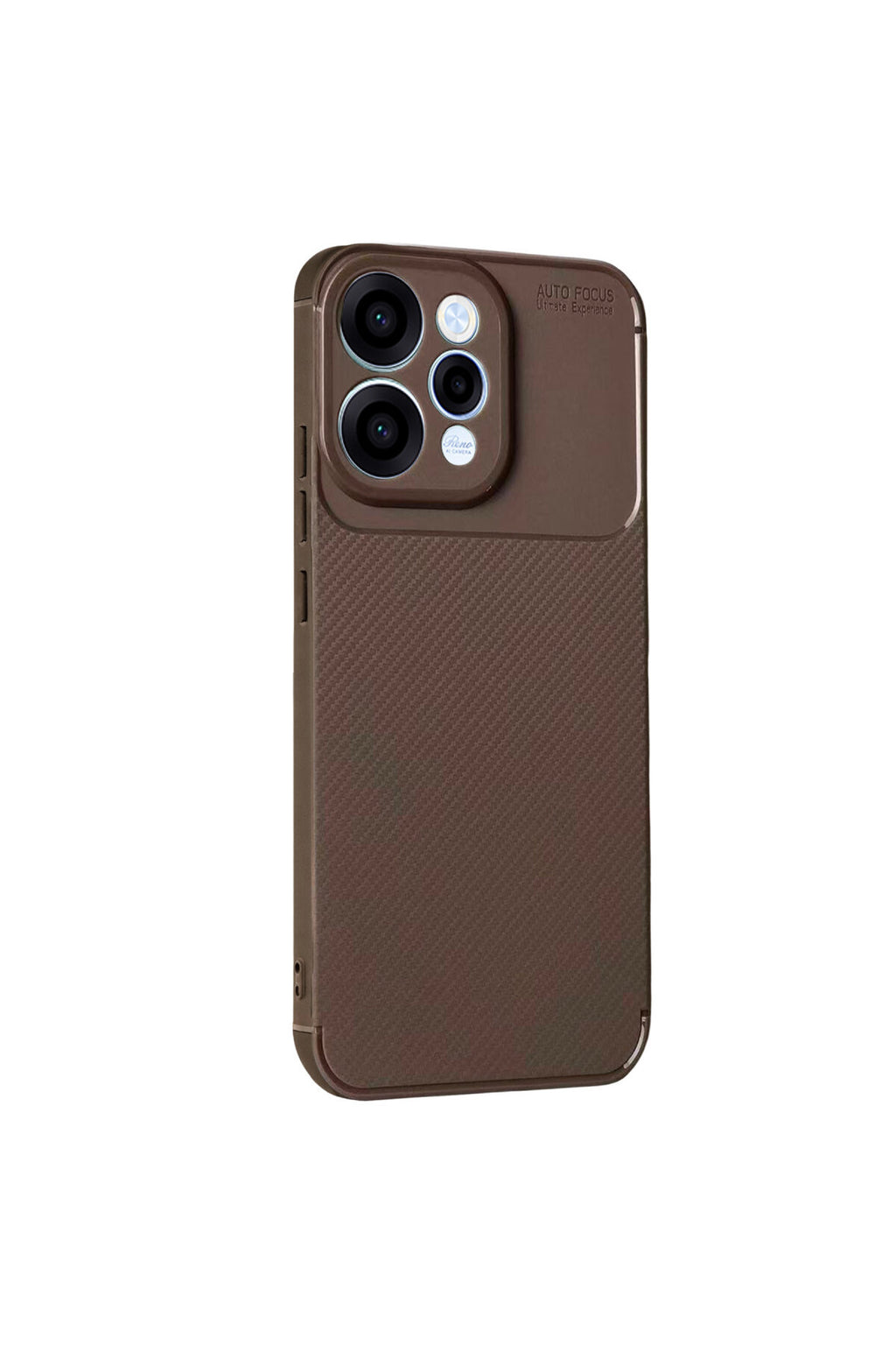 Oppo Reno 15 Uyumlu Auto Focus Karbon Kapak - Kahverengi