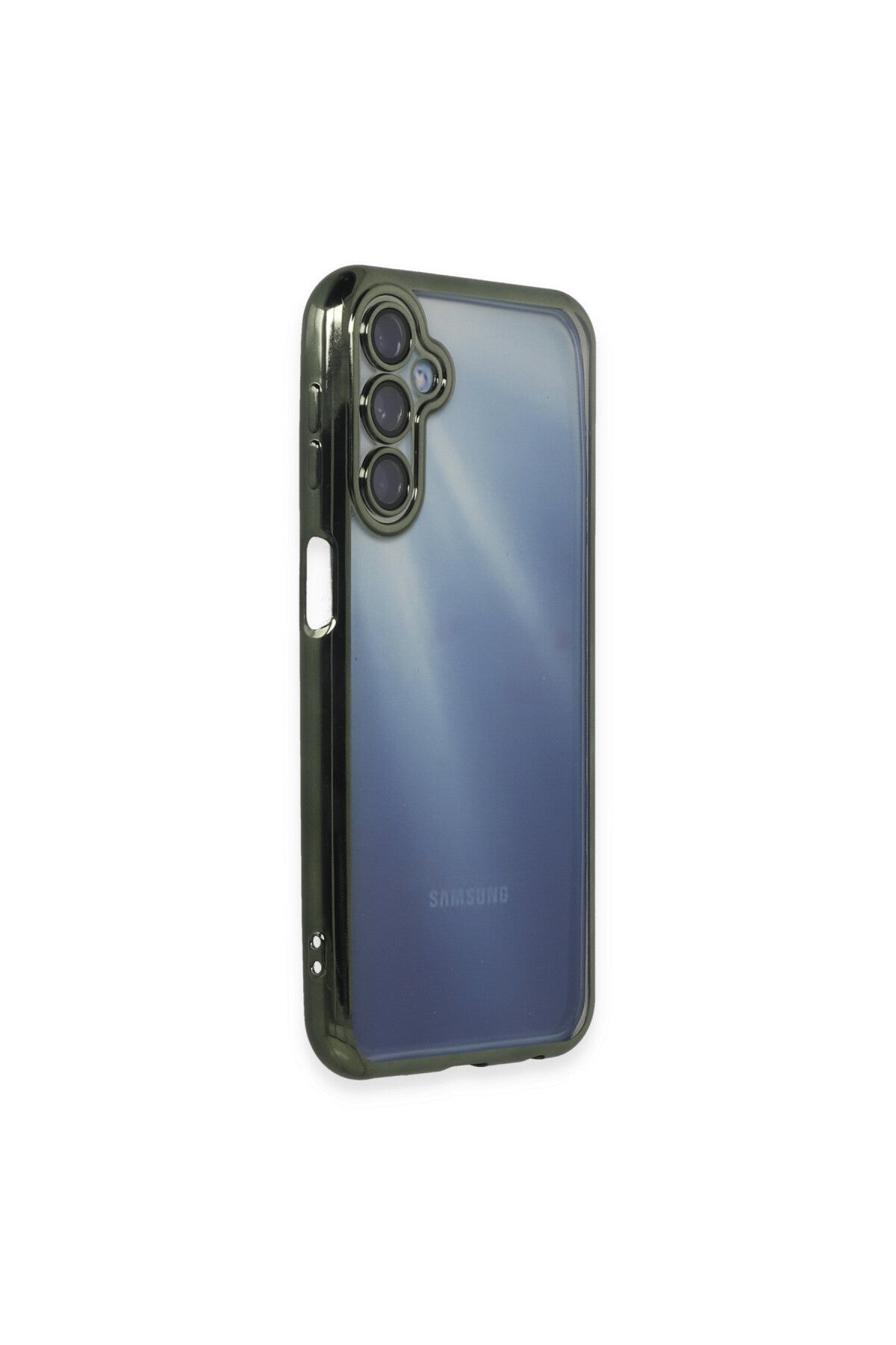 Samsung Galaxy A55 5G Uyumlu Kılıf Lensli Silikon - Yeşil