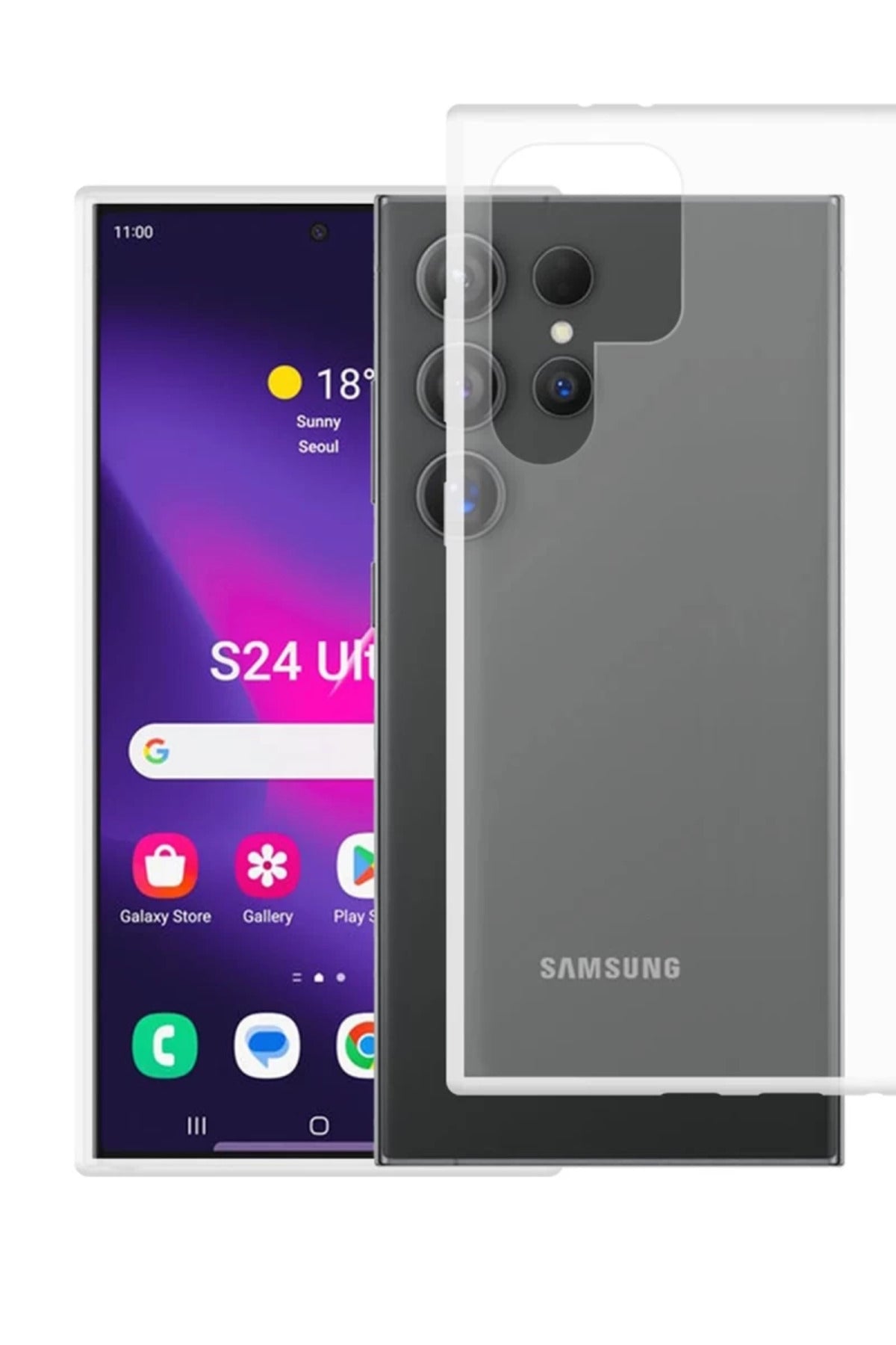 Samsung Galaxy S24 Ultra Uyumlu Kılıf Lüx Şeffaf Silikon