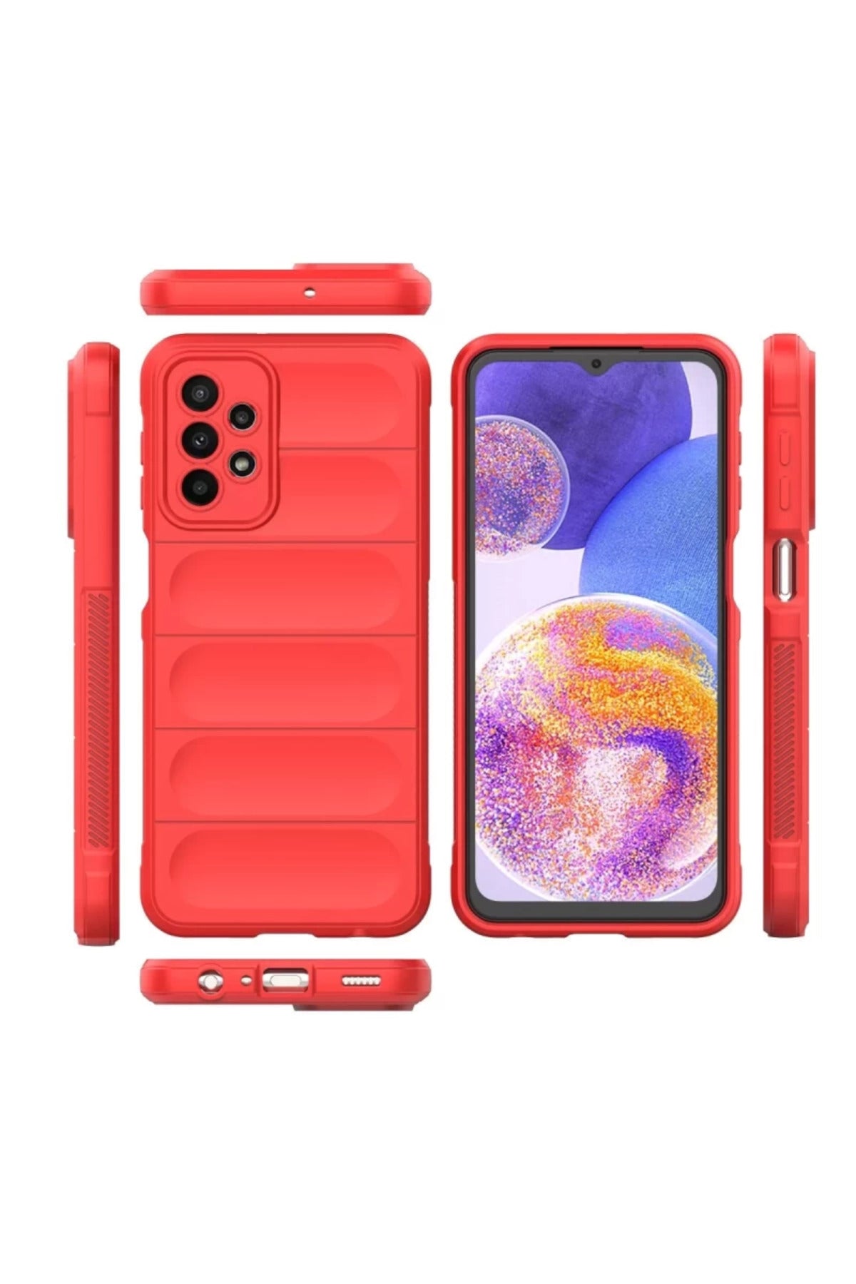 Samsung Galaxy A23 4G Uyumlu Kılıf Optimum Silikon - Kırmızı
