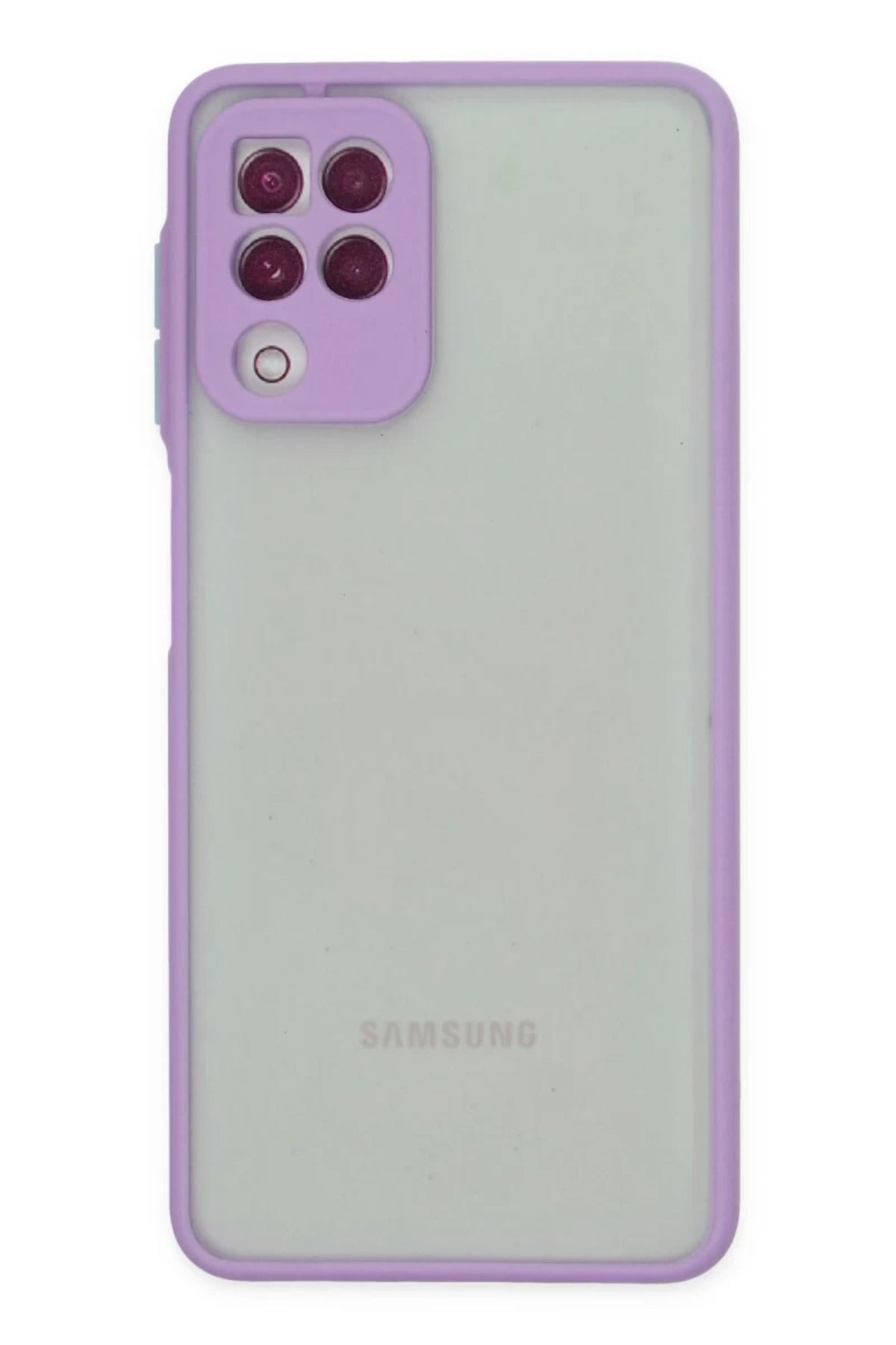 Samsung Galaxy A22 Uyumlu Kılıf Montreal Silikon Kapak - Mor