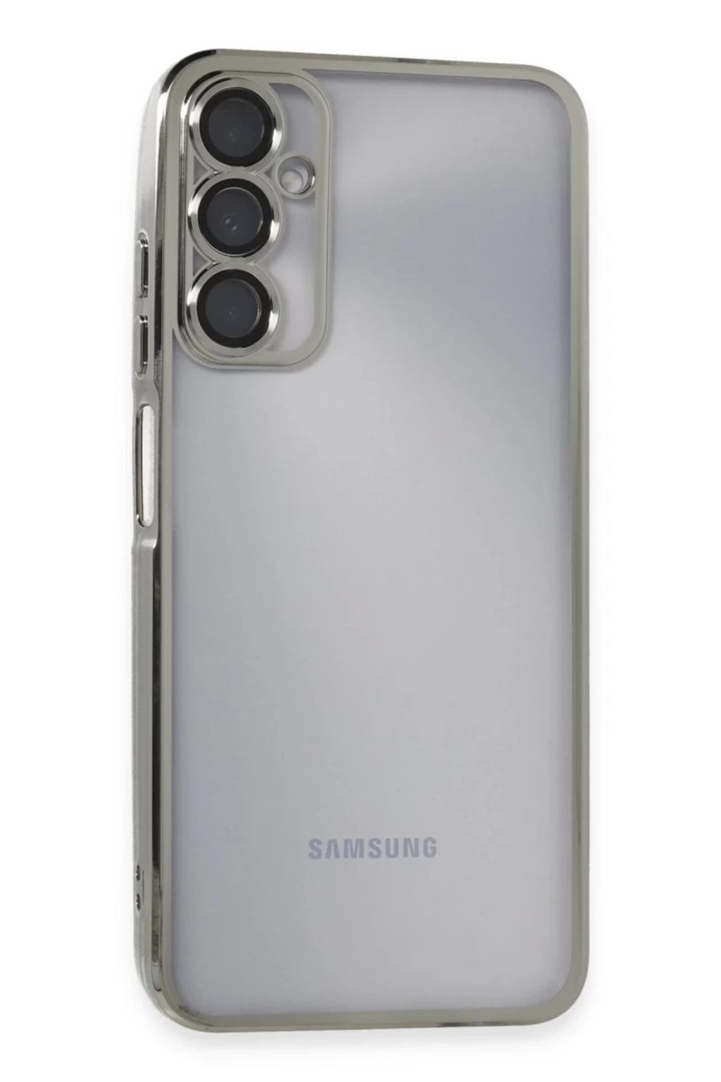 Samsung Galaxy A05S Uyumlu Kılıf Lensli Silikon - Gümüş