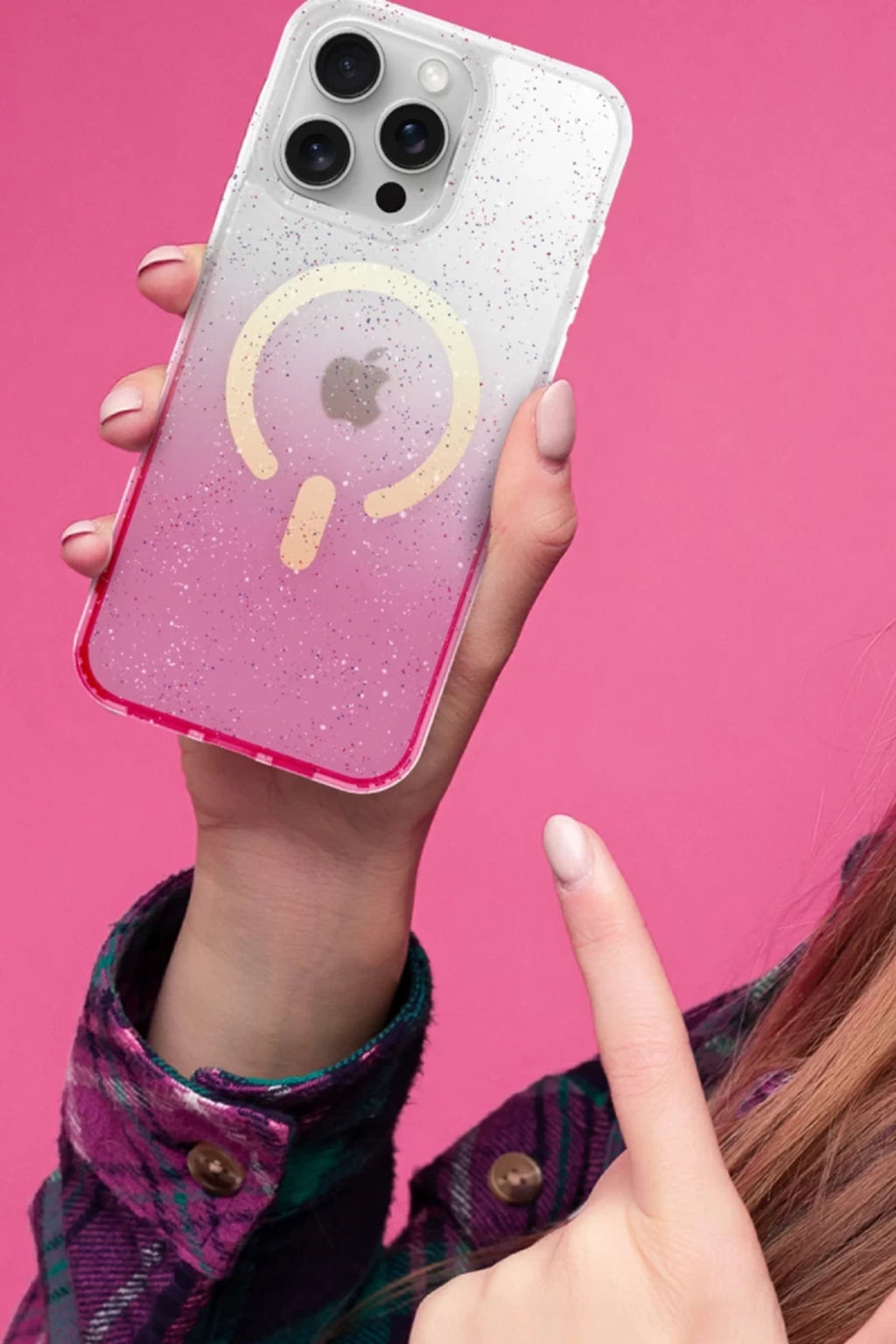 Apple iPhone 16 Pro Uyumlu Pummel Shiny Magsafe Kapak - Gold