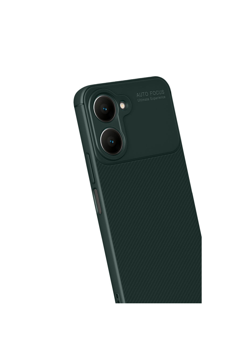 Vivo Y18 Uyumlu Kılıf Auto Focus Karbon Kapak - Koyu Yeşil