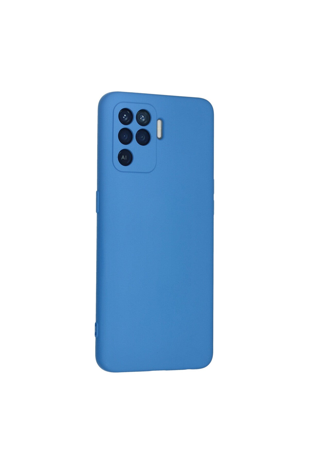 Oppo Reno 5 Lite Uyumlu Kılıf Nano içi Kadife Silikon - Mavi